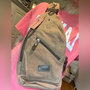 Muse Sling Bag Canvas Crossbody Daypack Rucksack